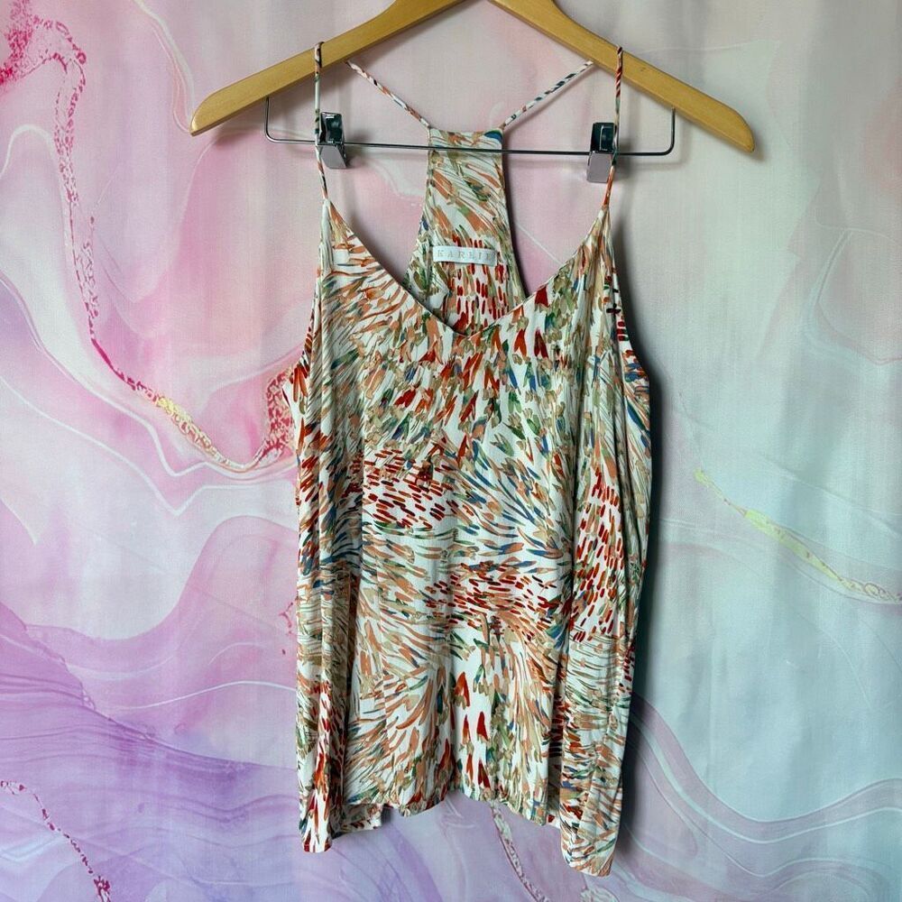 KARLIE S Boutique Abstract Artsy Dressy Tank Top Boardwalk Preppy Professional